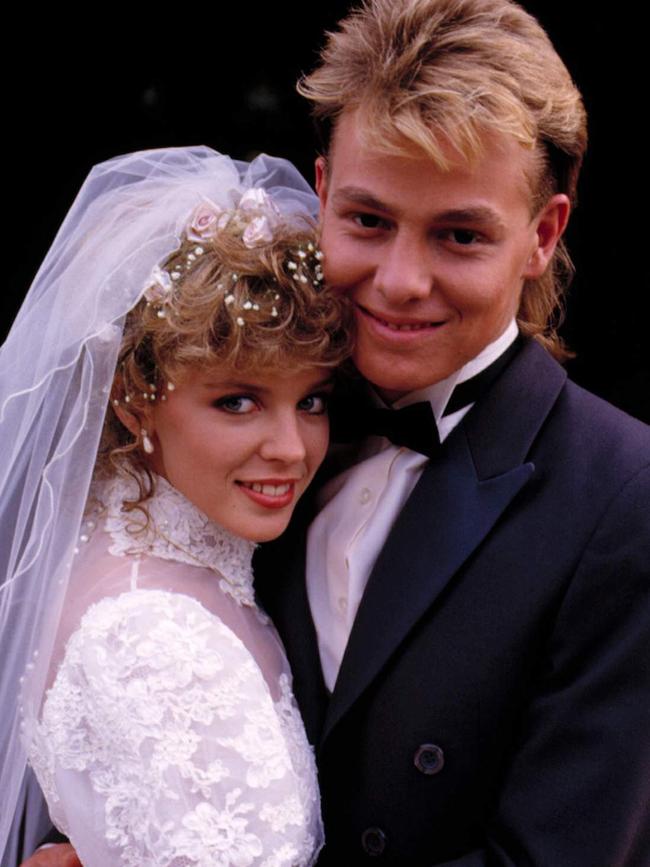 As Scott and Charlene on their wedding day. Picture: Network Ten