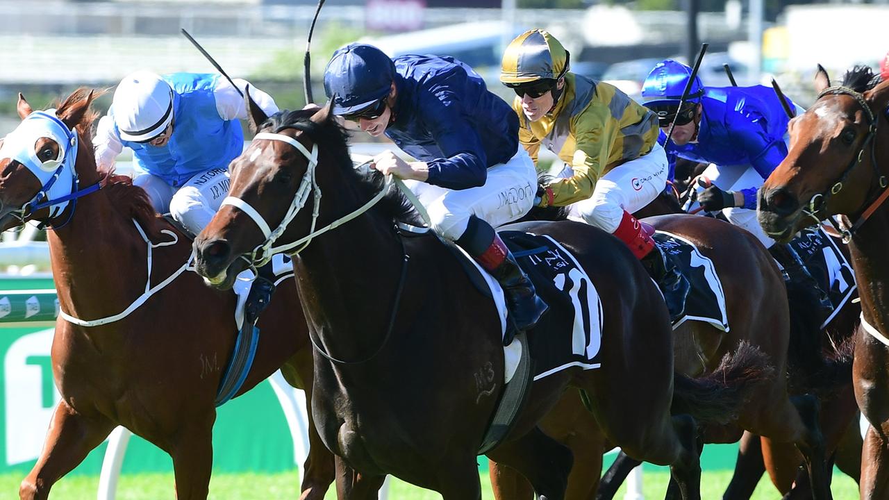 James McDonald won aboard Political Debate earlier in the meeting. Picture: Grant Peters-Trackside Photography