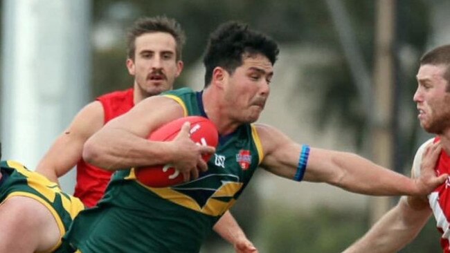 Abraham Helfand has been a contested machine for the Peckers. Picture: Balaklava Football Club