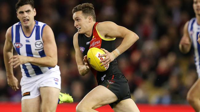 Orazio Fantasia explodes through the middle. Picture: Michael Klein