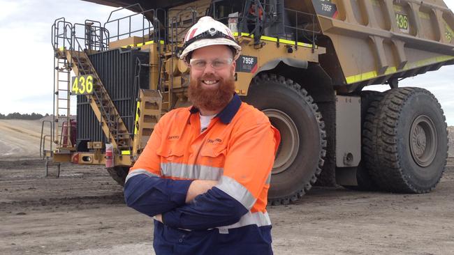 Olympic shooter Daniel Repacholi at Rio Tinto's Mount Thorley Warkworth mine.