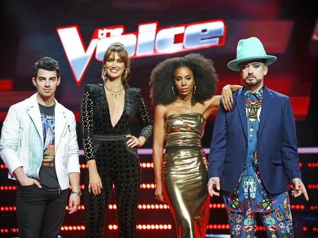 Tensions are on the rise with judges Kelly Rowland and Boy George fighting on and off the set. Picture: Supplied/Channel 9