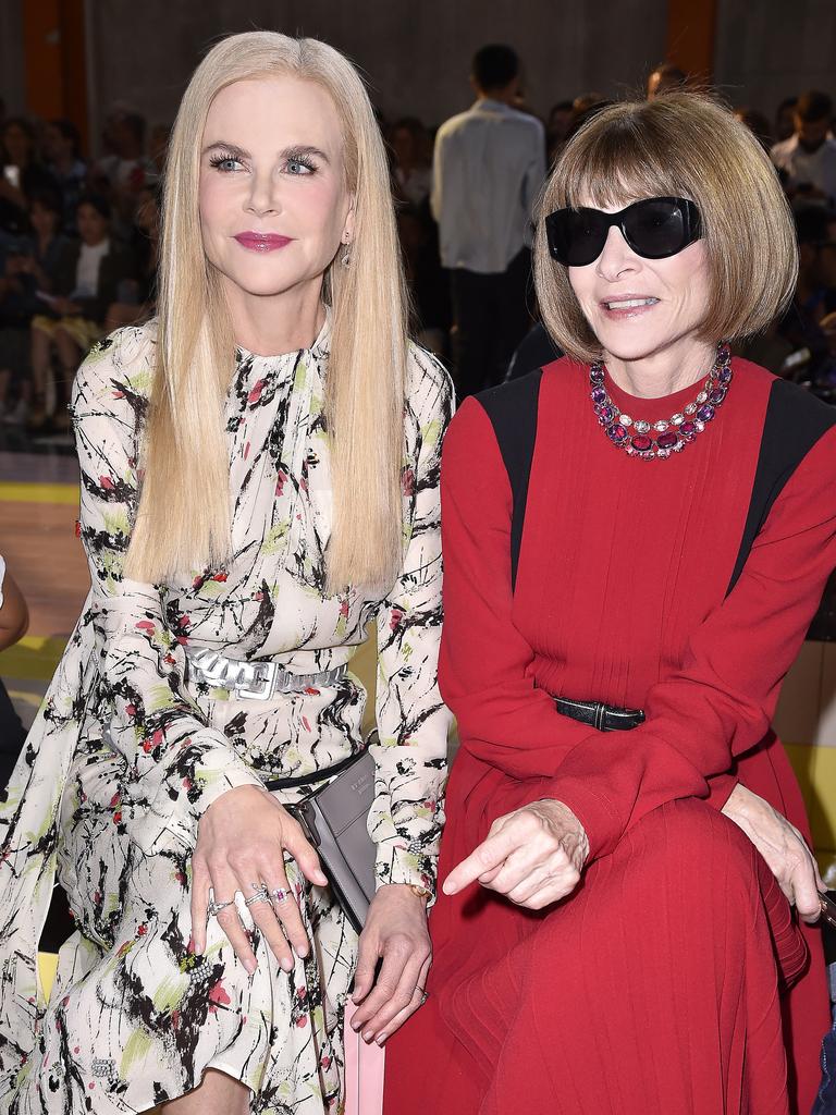 Alongside Nicole Kidman at a fashion show in Milan in 2019. Picture: Pietro D'Aprano/Getty Images for Prada