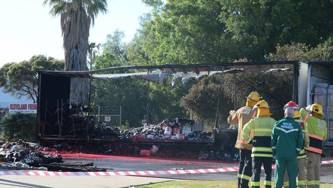 Wirriga St was closed on Monday morning. Picture: Michael Marschall