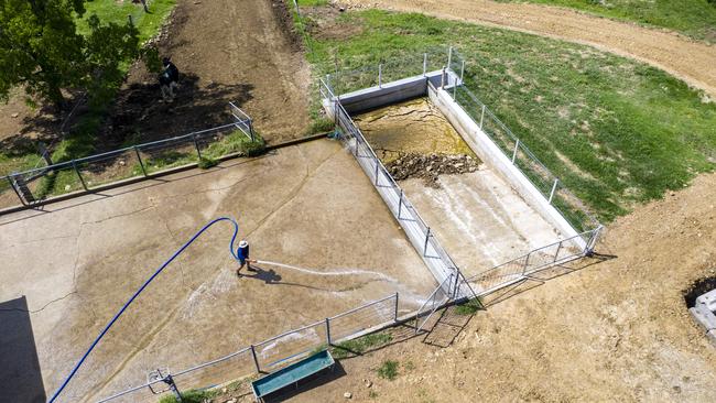 The effluent solids trap on Raelands Farm Barrington. Picture: Dallas Kilponen