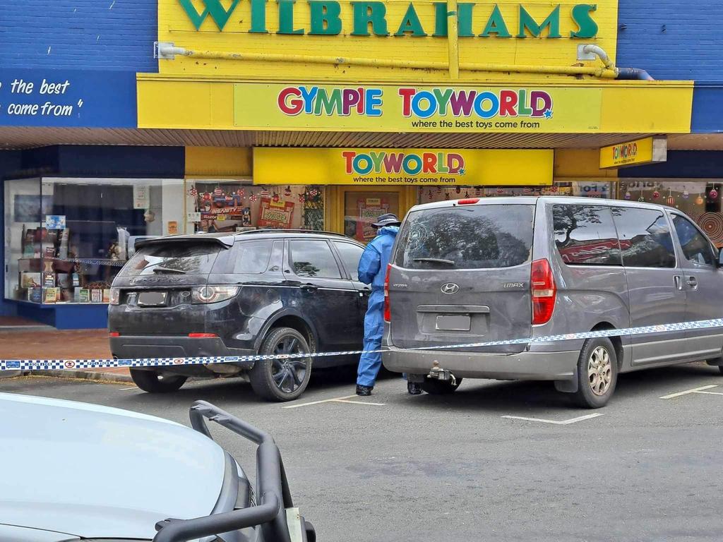 The scene of an assault near the Queenslander Hotel in Mary St, Gympie.