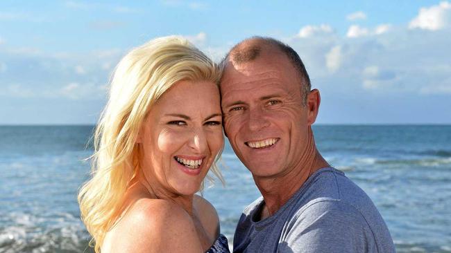 Sunshine Coast radio personality Jess Eva and her fiance Norm Hogan. Picture: Patrick Woods