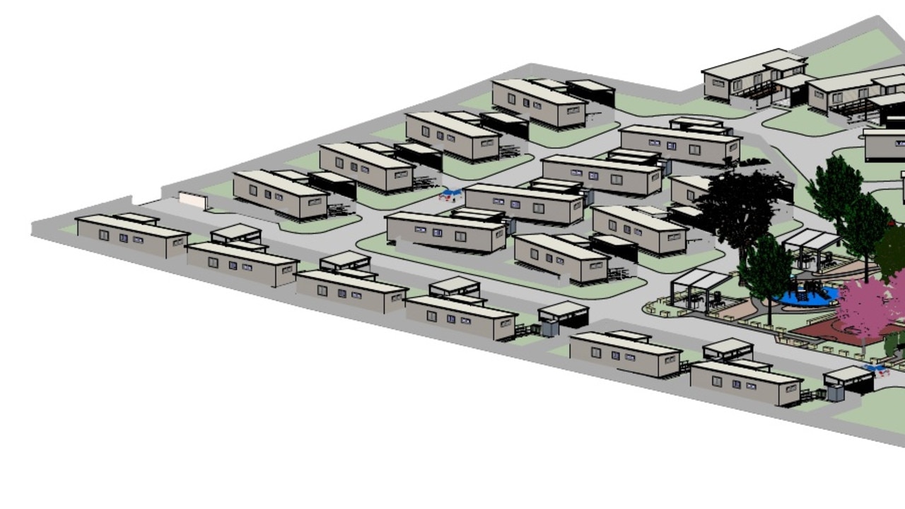 A concept map showing the Fountain St accommodation units planned for Emu Park.