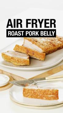 Air fryer roast pork belly