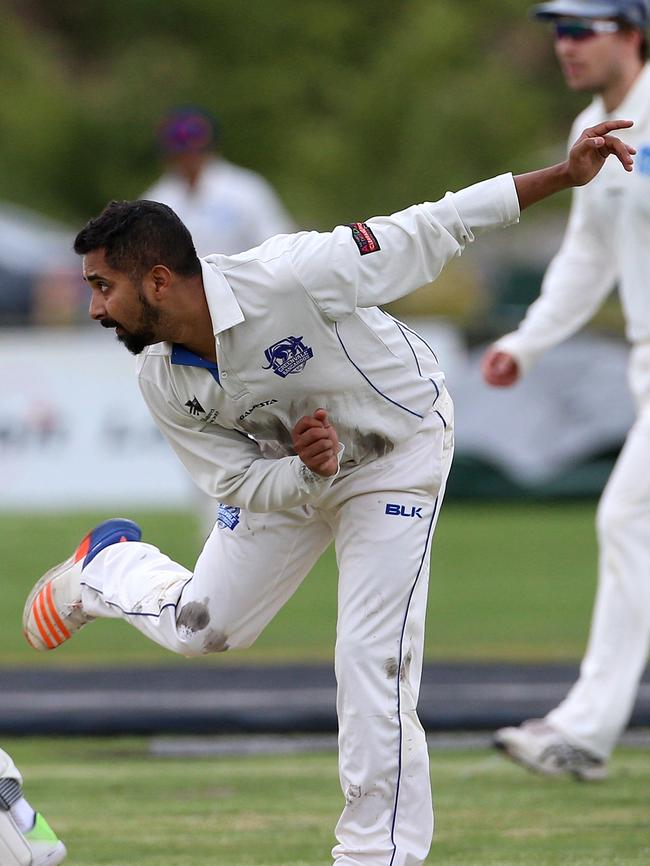 Sunam Gautam hunting a wicket in the two-day format. Picture: Hamish Blair