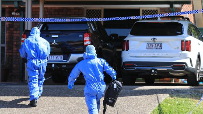 Queensland Police were called to the Arundel home after Mr Lumsden’s body was discovered. Picture: NCA NewsWire / Scott Powick