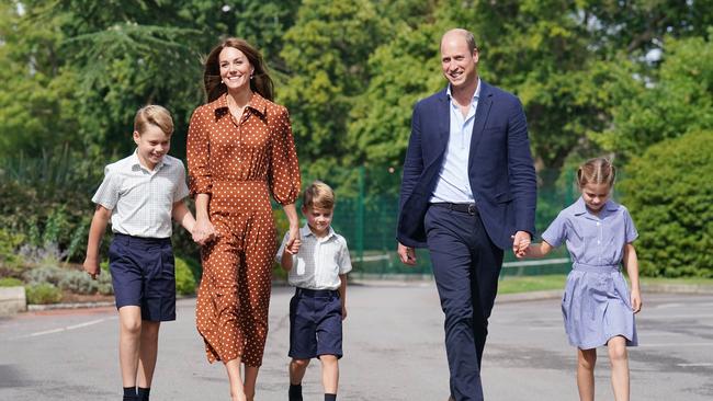 Kate is not rushing to Scotland as her two younger children have just completed their first full day of school for the new school year. Picture: Jonathan Brady / POOL / AFP