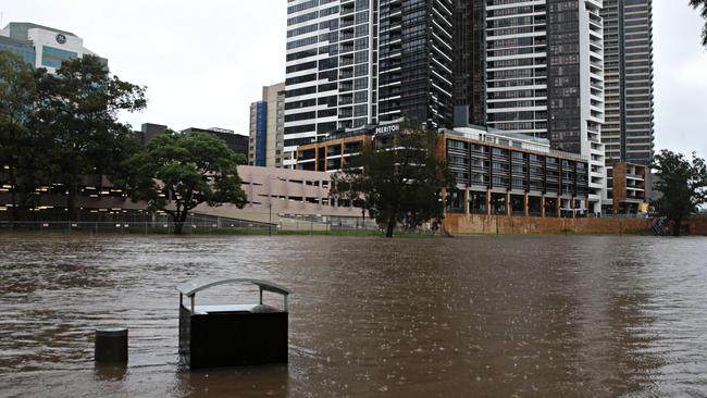 The multi-level car park where the Powerhouse is set to be built seen across the Parramatta River. Picture: Adam Yip