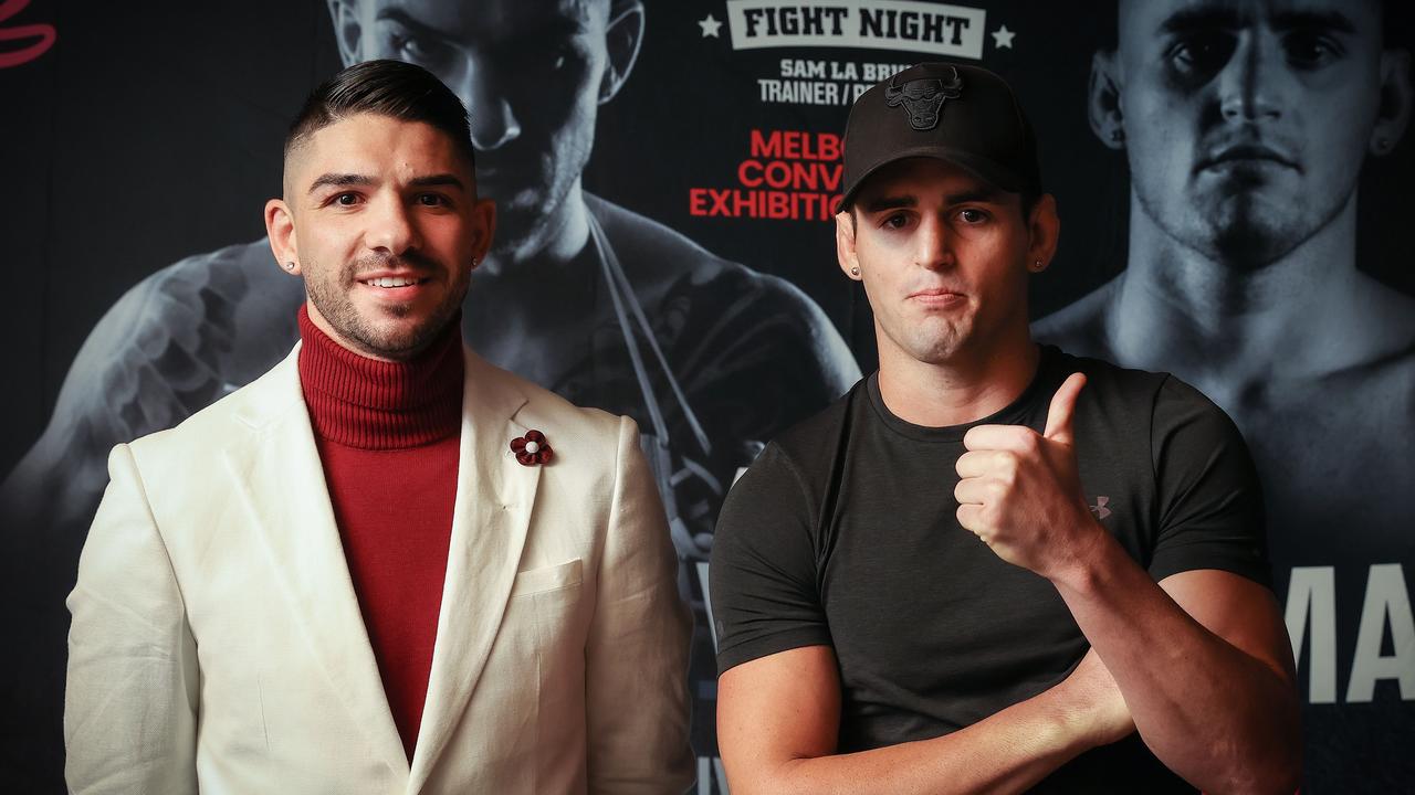 Michael Zerafa and Issac Hardman will fight in an IBF middleweight world title eliminator at the Melbourne Convention Centre on April 20. Picture: Ian Currie