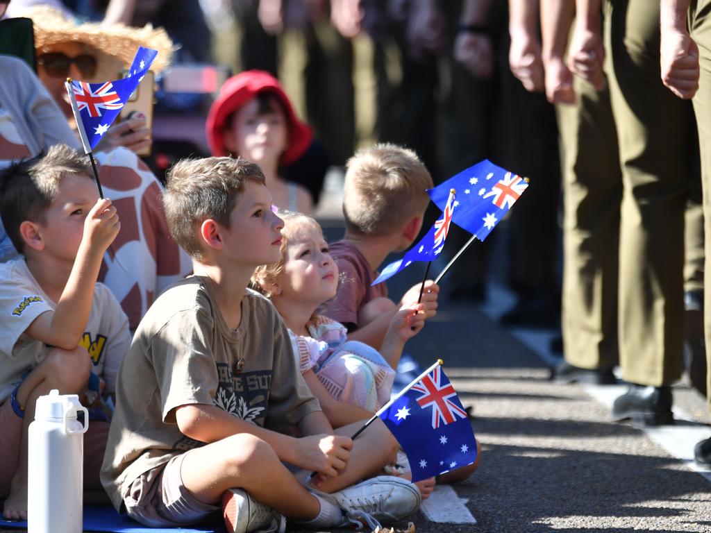 Anzac Day Strand Parade Townsville 2024. Picture: Evan Morgan