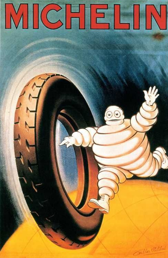 The Michelin man in his original incarnation back in 1925. Picture: OldSchoolAds