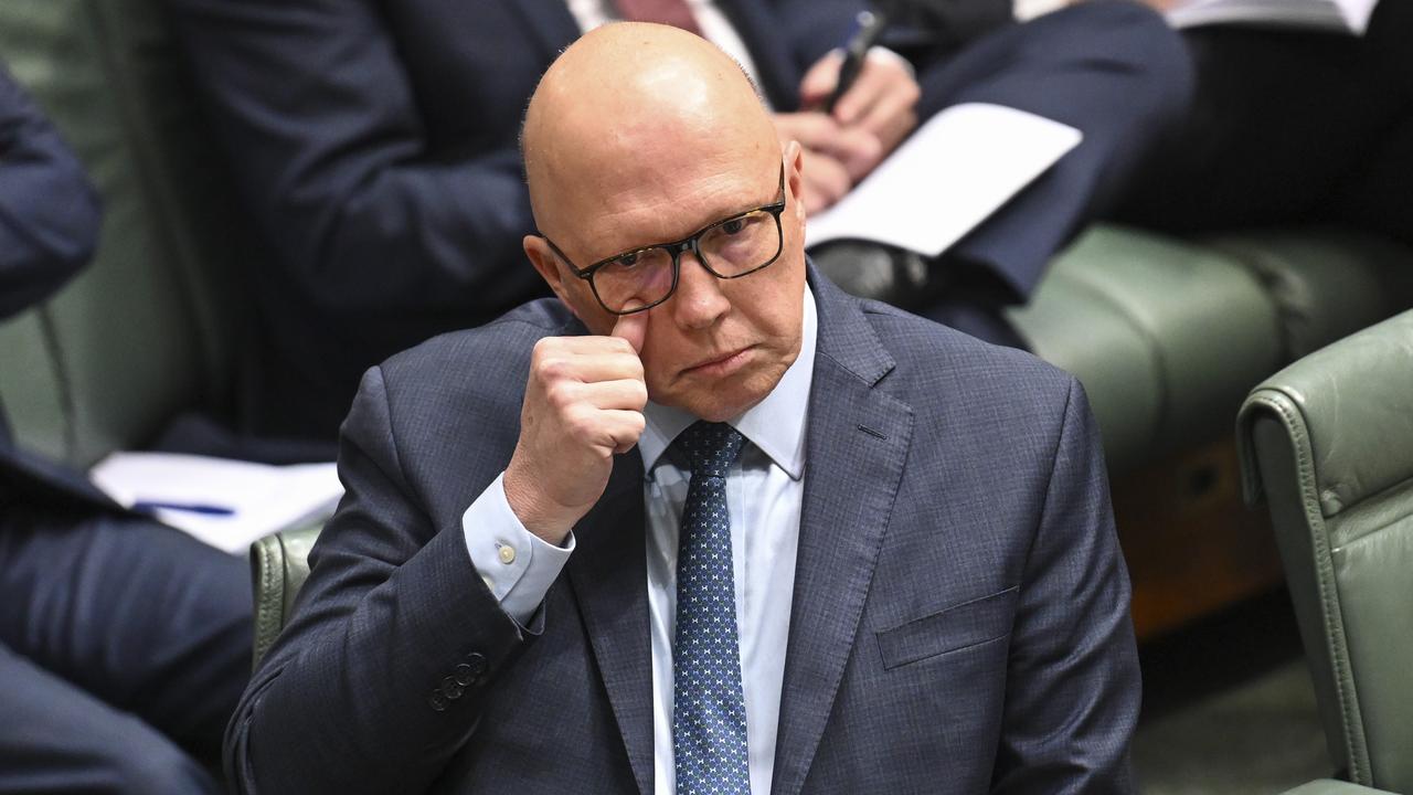 Peter Dutton during Question Time at Parliament House in Canberra. Picture: NewsWire/Martin Ollman