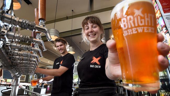 Bright Brewery with staff Harry Borthwick (Bar Manager) and Madeleine Cooper (bar supervisor). Picture: Tony Gough