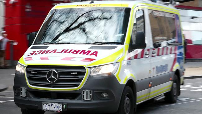 MELBOURNE, AUSTRALIA - NewsWire Photos SEPTEMBER 6, 2022. Ambulance and Paramedics are seen at Melbourne's Royal Melbourne Hospital. Picture: NCA NewsWire / Luis Enrique Ascui