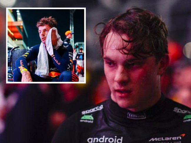 Max Verstappen and Oscar Piastri after the Qatar Grand Prix. Photos: Getty Images