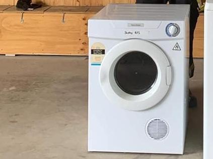 A washing machine on the back of a ute was also destroyed by a pipe bomb, the Supreme Court of Victoria was told. Picture: Supplied