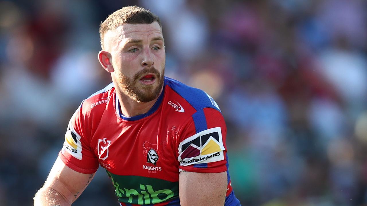 New recruit Jackson Hastings helped steady the ship early as pressure mounted on Newcastle early. Picture: Getty Images.