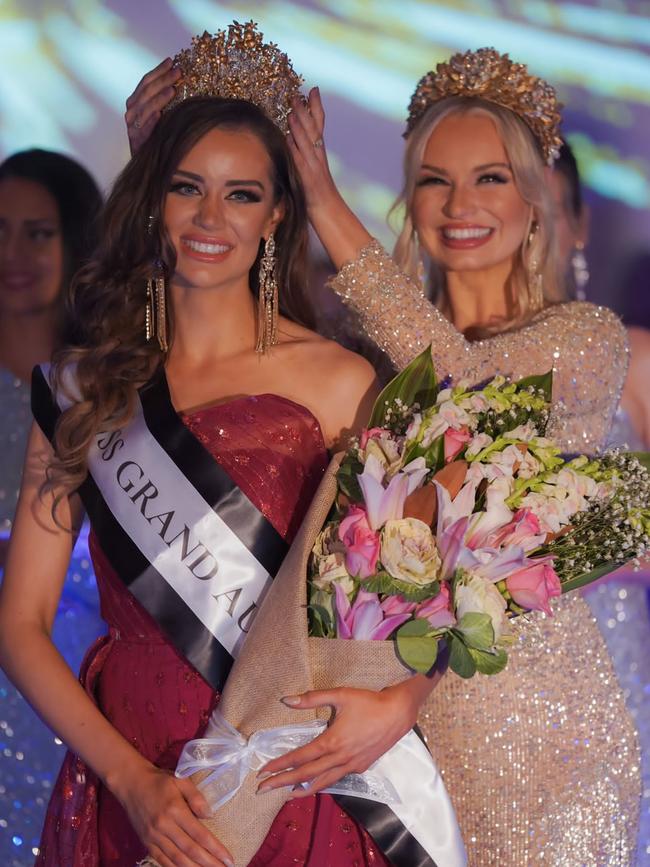 Amber Sidney crowned Miss Grand Australia. Photo: Billy Bogoeski