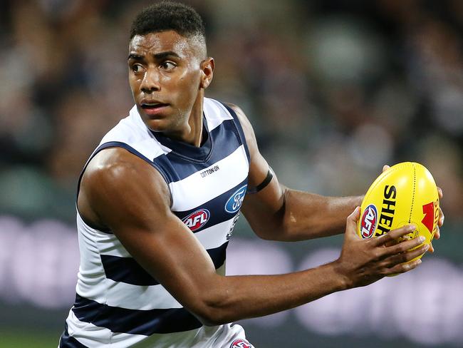 Patrick Dangerfield says young Geelong ruckman Esava Ratugolea will give Cats fans plenty to look forward to. Picture: Michael Klein