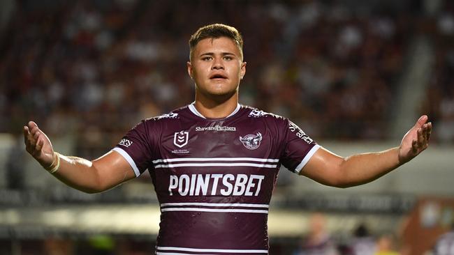 Josh Schuster’s deal is presently burning a hole in Manly’s salary cap. Picture: NRL Photos