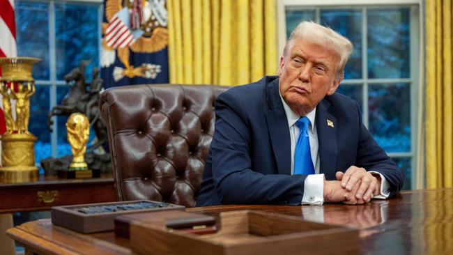 US President Donald Trump in the Oval Office of the White House. Picture: Jim Watson/AFP