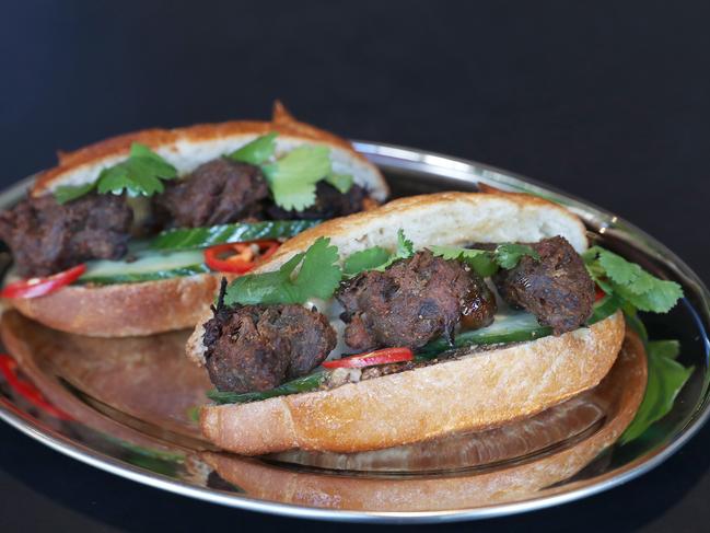 One of Manky Sally’s more-ish bar snacks, the banh mi slider. Picture: Nikki Davis-Jones