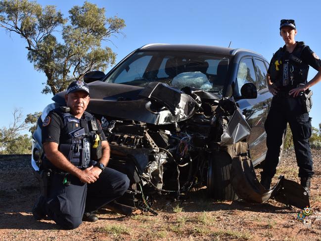 Police, Fire and Emergency Services responded to a single vehicle crash on Stott Terrace just after 6am.