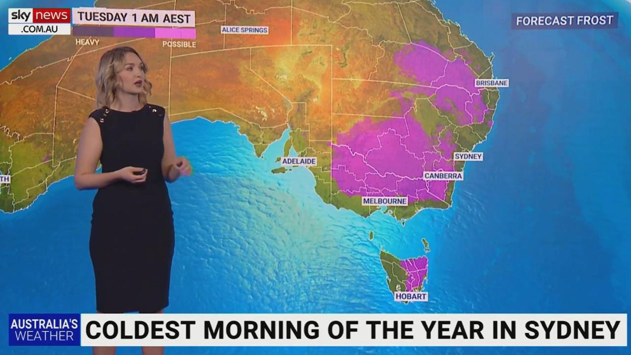 Australia Weather Forecast Freezing Conditions In Nsw Qld Tas Vic Au — Australia 