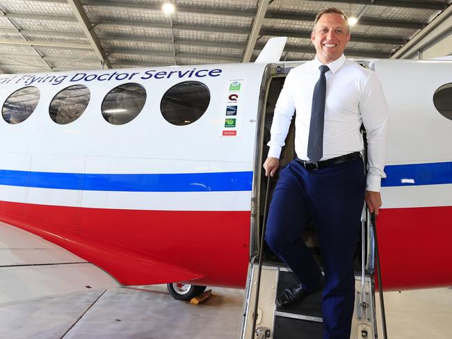 Premier Steven Miles visits the Royal Flying Doctor Service hangar in Cairns where money was announced to expand dental services. He also me with MP Cynthia Lui. Pics Adam Head