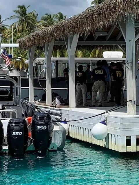 FBI agents are seen at Little St. James Island, one of the properties of late financier Jeffrey Epstein, in U.S. Virgin Islands, August 12, 2019, in this image obtained via social media. Picture: Reuters