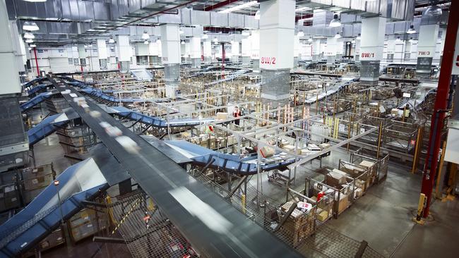 An Australia Post parcel centre.