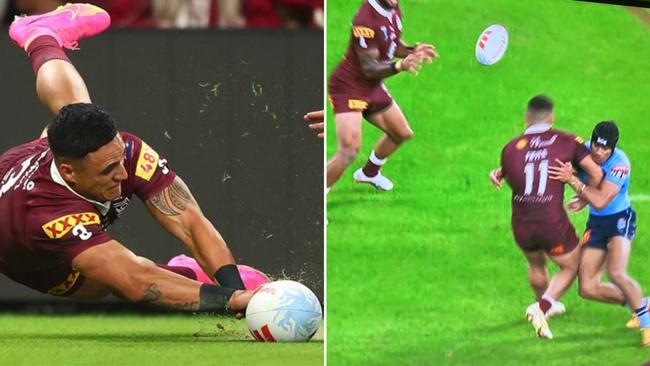 Valentine Holmes' dubious put down and David Fifita's controversial pass.