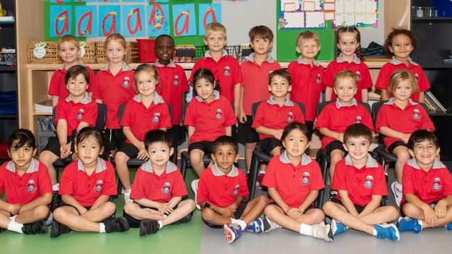 Whitsunday Anglican School Prep C 2022. (L-R) Back row: Benjamin Van Nunen, Goldie Gallagher, Paul Rampete, Gregory Struckel, Edward Barker, Jesper Reiners, Alice McMillan, Oliver Taufaao; middle row: Miles Maxey, Olivia Collins, Mila Zhan, Oliver Jonas, Miller Green, Matilda Ramsay. Front row: Tiana Crasto, Leah Li, Kean Chong, Isara Henegama Liyanage, Zoey Cheuk, Eli Vigliante, Jai Andric. Picture: Michaela Harlow MKY2022PREP