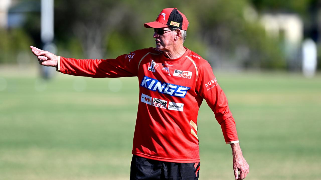 Wayne Bennett has hit back at his former protege after being criticised for not being present at the Dolphins’ preseason opener. (Photo by Bradley Kanaris/Getty Images)