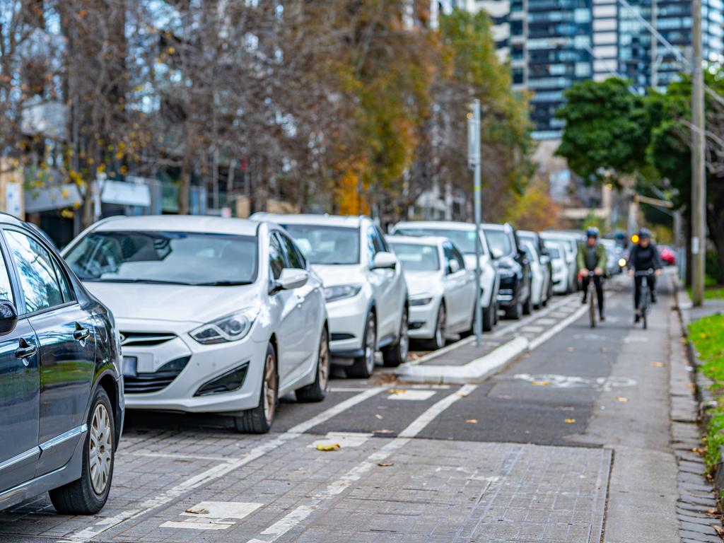 Bike lanes in the Melbourne CBD. Picture: iStock