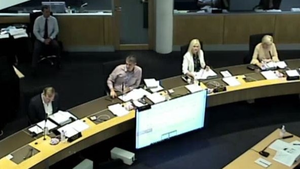 Live streaming of councillors at a Gold Coast City Council planning committee meeting.