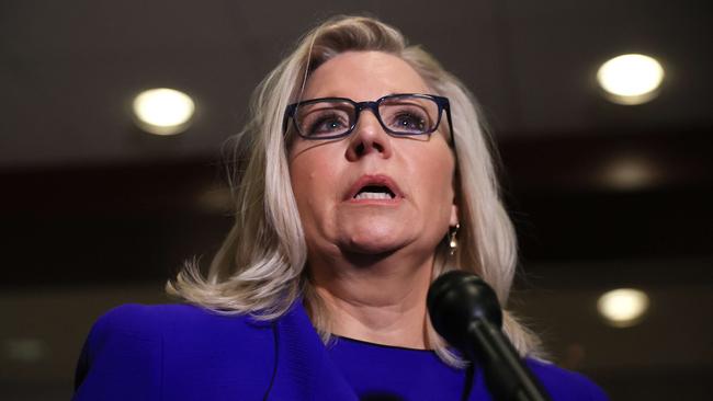 ‘We cannot embrace the big lie’: Liz Cheney in Washington on Thursday. Picture: AFP