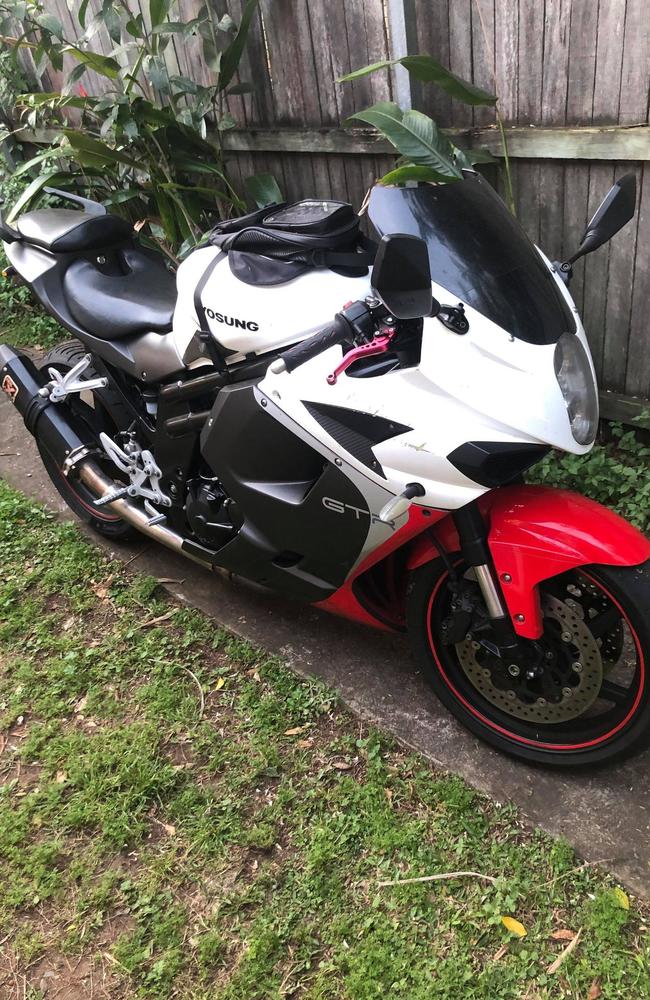 A 2012 Hyosung GT 650R motorcycle, registration 462 UN, allegedly stolen from a Cane Street property in Redland Bay. Picture: Supplied