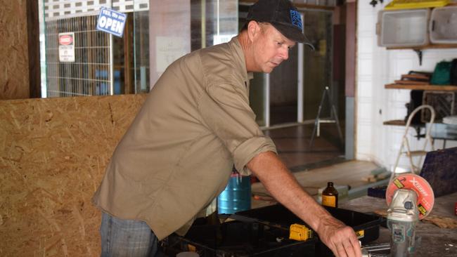 Ian Stewart has had inconsistent work repairing buildings in the CBD. Picture: Nicholas Rupolo.