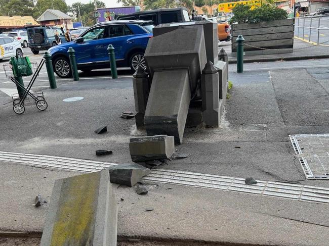 A statue honouring John Batman, the founder of modern day Melbourne, has been destroyed by vandals on Saturday morning. Picture: Supplied