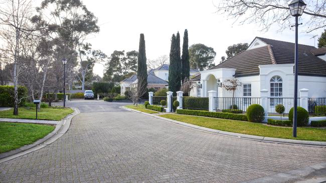 Police arrested two of the boys on Pine Cl in Glenside. Picture: AAP/Brenton Edwards