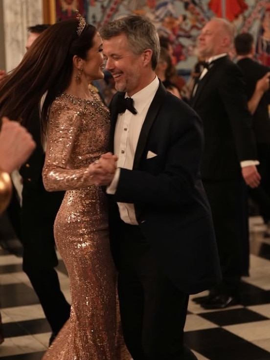 King Frederik looked thrilled to be dancing with his wife at the gala event. Picture: Instagram