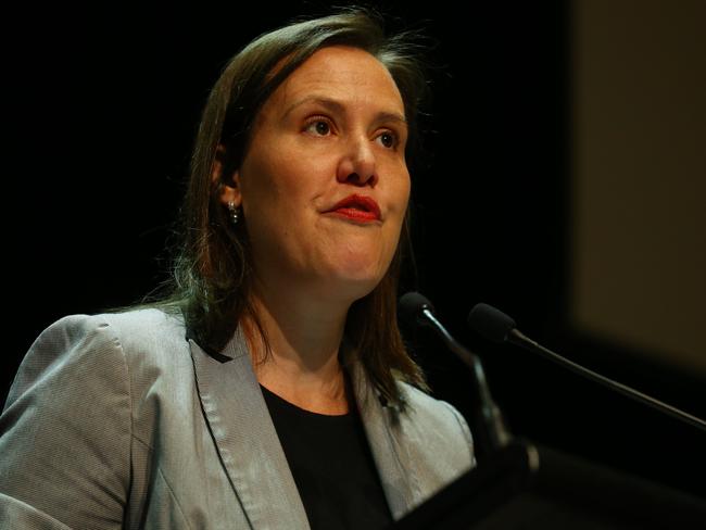 19/03/2018. Finance Services Minister Kelly O'Dwyer speaks at the ASIC Annual forum held at the Hilton hotel in Sydney. Britta Campion / The Australian