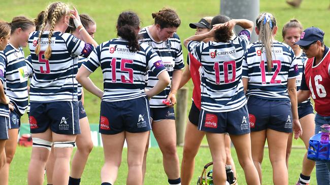 Brothers players First grade women's club rugby between Norths and Brothers. Saturday May 7, 2022. Picture, John Gass