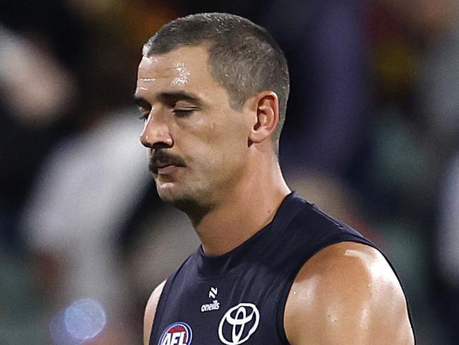Adelaide's Taylor Walker after the loss during the AFL Gather Round match between the Adelaide Crows and Geelong Cats at the Adelaide Oval on April 10, 2025. Photo by Phil Hillyard (Image Supplied for Editorial Use only - NO ON SALES - copyright Phil Hillyard )